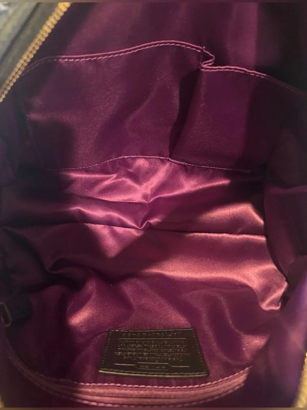 Pre-Loved Y2K-era Coach Poppy Signature Sequin East/West Satchel Crossbody Bag